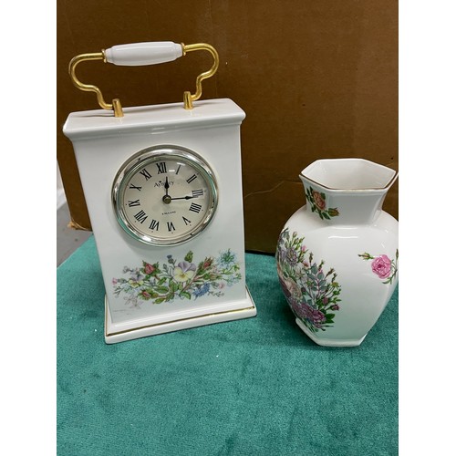 16 - Ainsley Mantle Clock & Vase