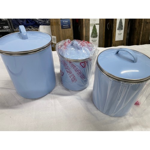 21 - Duck Egg Blue Kitchen Storage Tins