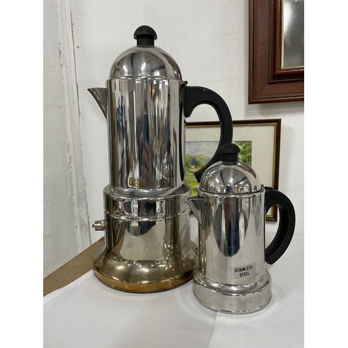 22 - Stainless Marks & Spencer Stove Top Coffee Pot & Milk Jug