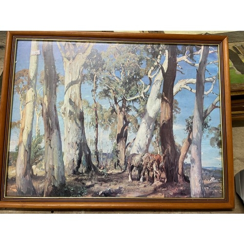 33 - Print By Sir Hans Heysen OBE 'White Gums From The Austrailian School Of Painting