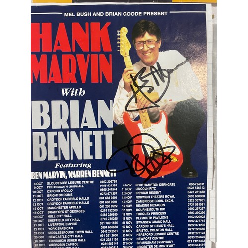 47 - Collection Of Authentic Autographs Inc Ben E King, & Hank Marvin Ephemera