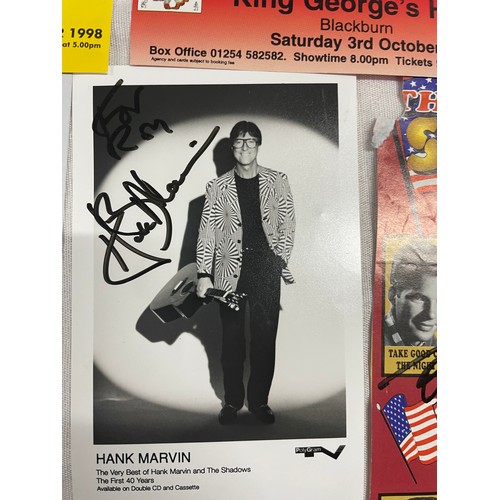 47 - Collection Of Authentic Autographs Inc Ben E King, & Hank Marvin Ephemera