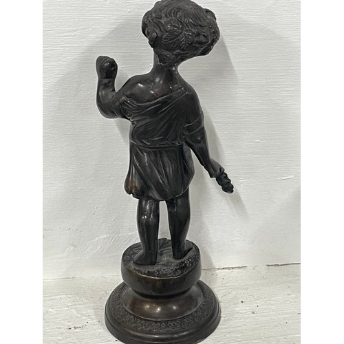 53 - Antique Bronze Of A Young Girl