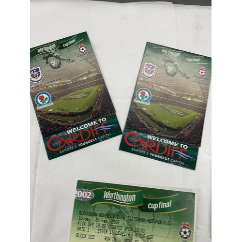 59 - Blackburn Rovers Vs Tottenham Hotspur Worthington Cup Final Ticket, Program & Others