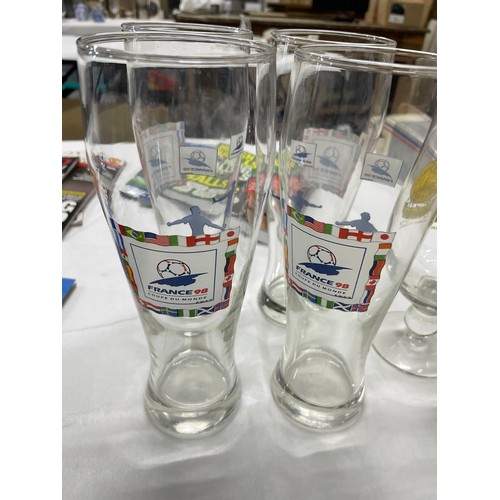 60 - 4 x France 98 World Cup Pint Glasses