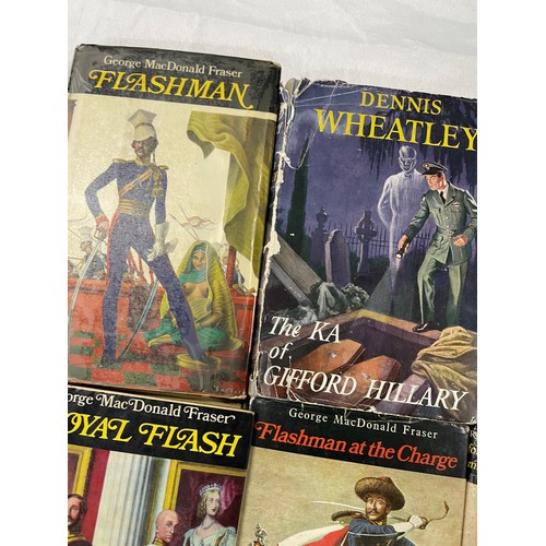 66 - Selection Of Vintage Hardback Books By George McDonald Fraser & Dennis Wheatley