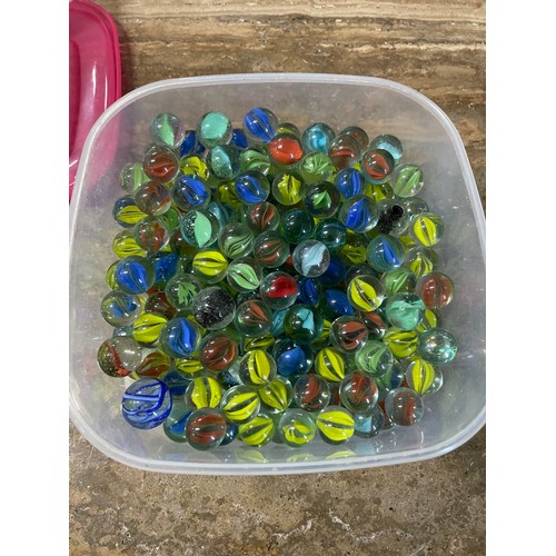 98 - Tub Of Vintage Marbles