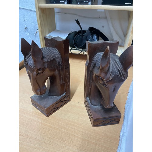 308 - Pair Of Horse Head Book Ends