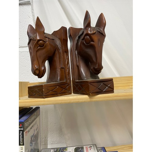 308 - Pair Of Horse Head Book Ends