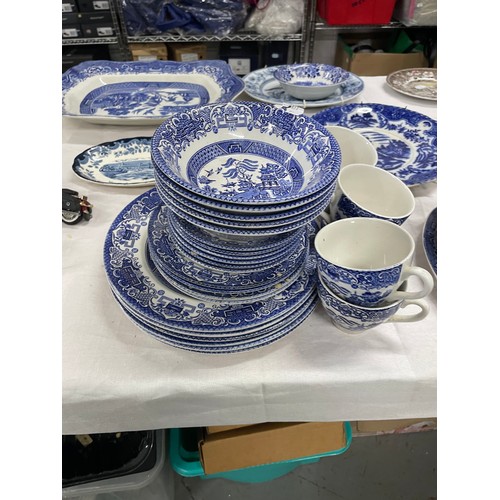 68 - Quantity Of Willow Pattern Blue & White