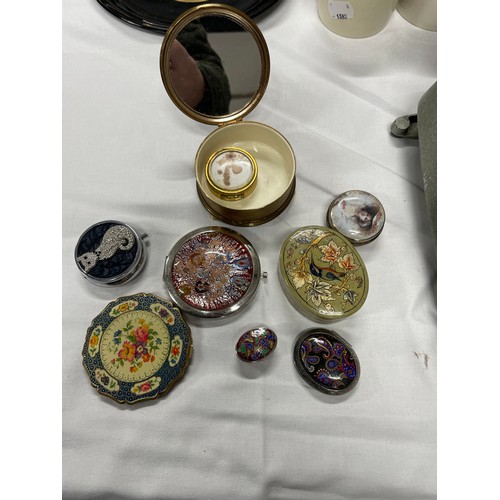 82 - Collection Of Vintage Pill Boxes & Trinket Boxes