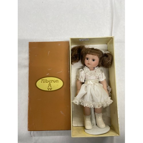 99 - Alberon Boxed Vintage Porcelain Doll