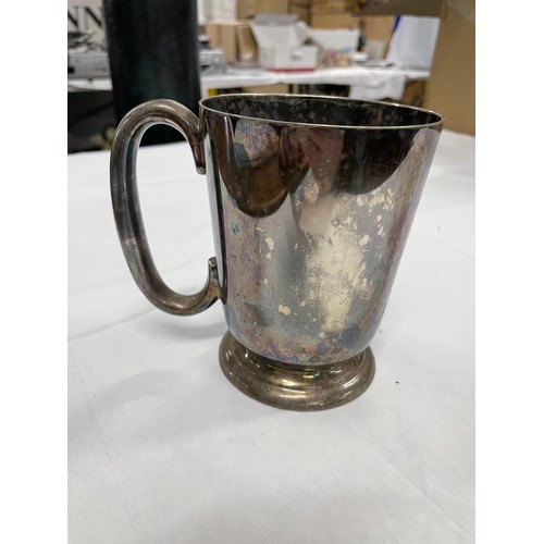 100 - Walker & Hall Pint Tankard A1 Silver Plated c1920