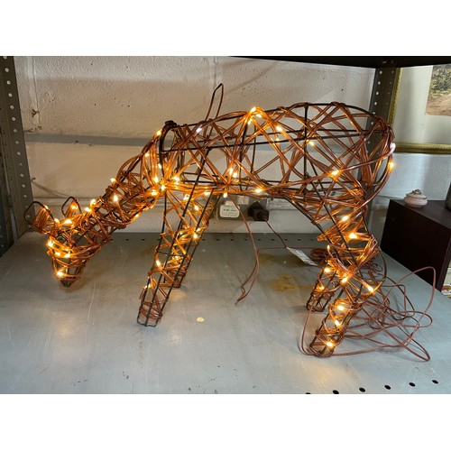 119 - Premier 60cm Rattan Style Indoor & Outdoor Reindeer