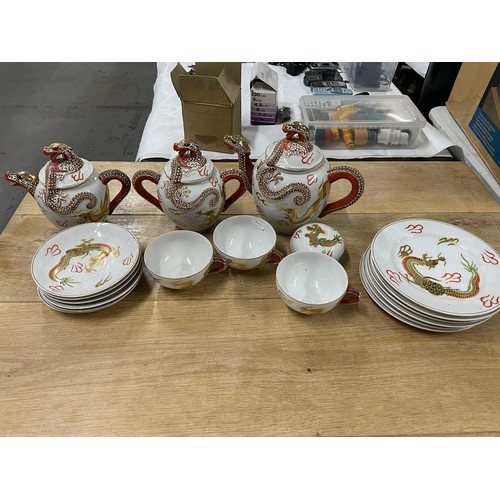 137 - Hand painted Japanese Noritake Style Porcelain Tea Service