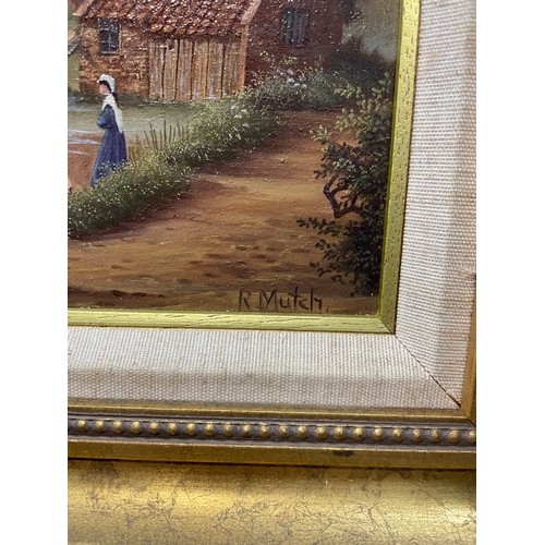 163 - Rare R. Mutch Signed Oil On Canvass