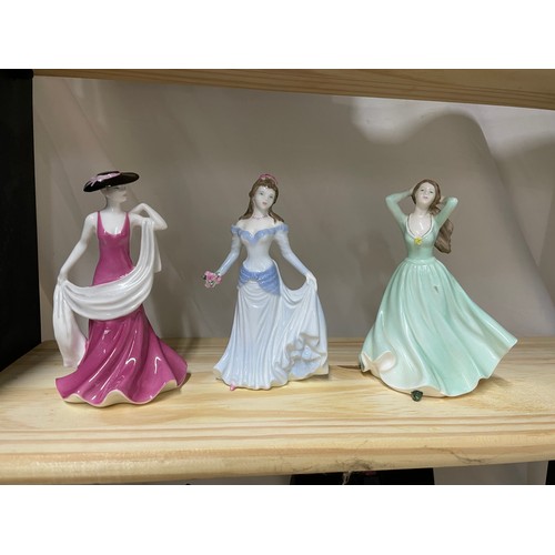 171 - 3 x Coalport Figurines