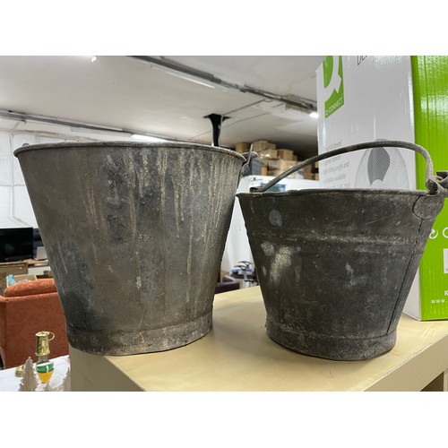 230 - 2 x Galvanised Vintage Pails