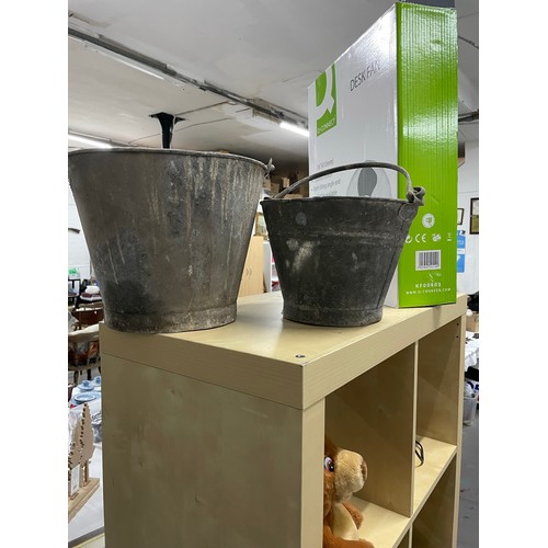 230 - 2 x Galvanised Vintage Pails