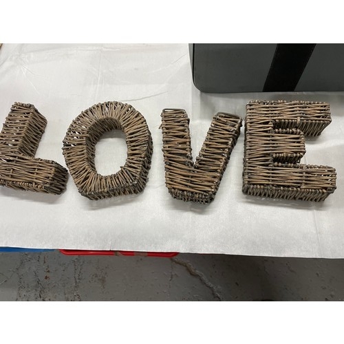 234 - Wicker 'LOVE' Letters/Sign