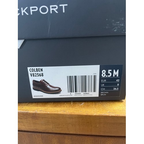 286 - Brand New Rockport Shoes Size 8 In Brown