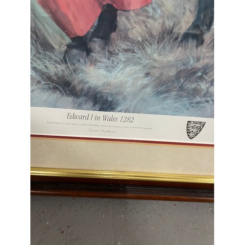 295 - 80x80 Ltd Edition Signed Print Of Edward 1st In Wales Signed D Pentland 98