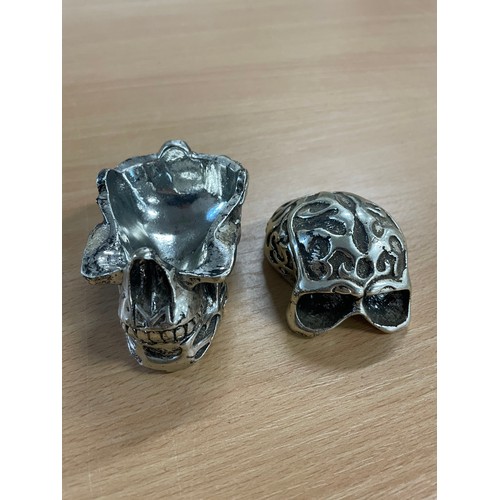 306 - Metallic Skull Trinket Box