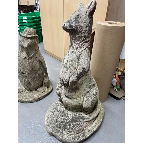 91 - 2.5ft Vintage Stone Kangaroo Statue