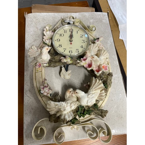 171 - New Boxed Vintage Dove Clock