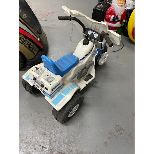 242 - Kids Electric Police Trike No Charger A/F