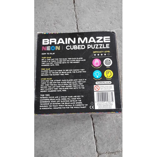 100 - Neon Brain Maze Puzzle