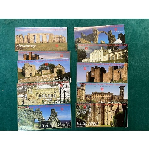171 - Selection Of English heritage Prepaid Vintage Phone Cards