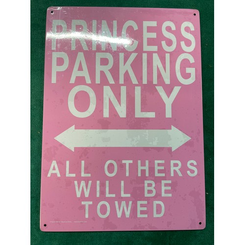 173 - Princess Parking Only Metal sign