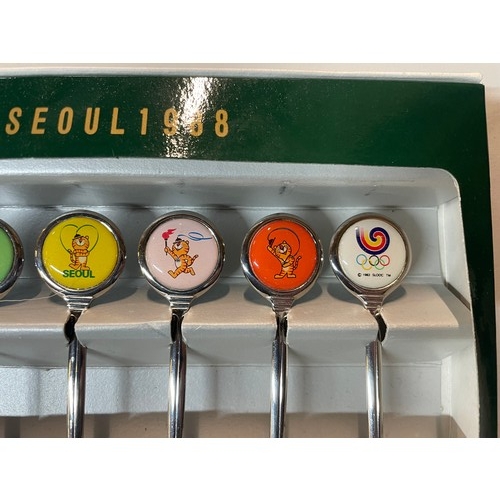 9 - Seoul 1988 Olympics Set Of Collectible Spoons
