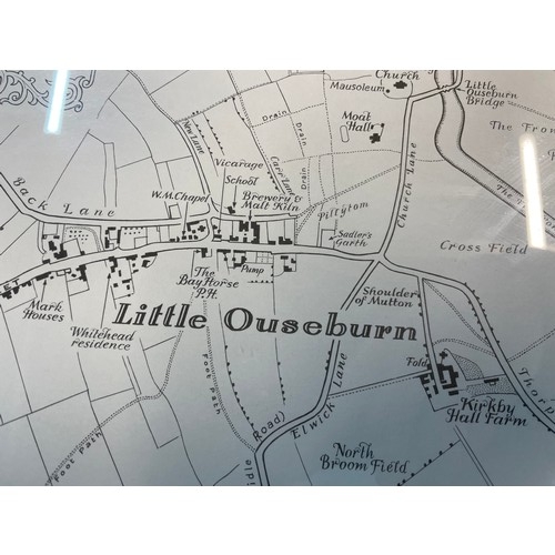 187 - Set Of 2 Maps Of little Ouseburn 1850 By Godfrey A Holt 1990 With Authenticity print