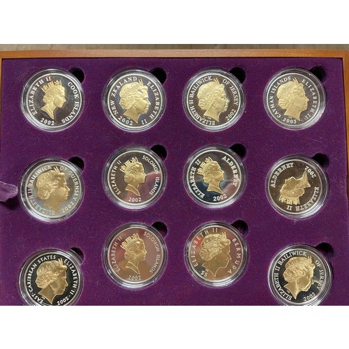 210 - 2002-2003 Elizabeth II Golden Jubilee 24 Coin Silver Proof Set
22 of the coins comprise of .925 Ster... 