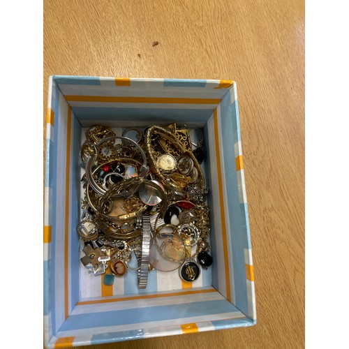 243 - A box of costume jewellery