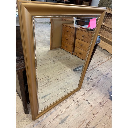 254 - Large Beveled Edged Mirror 105 x 75 cm