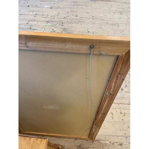 255 - Large Pine Framed Mirror 104 x 73