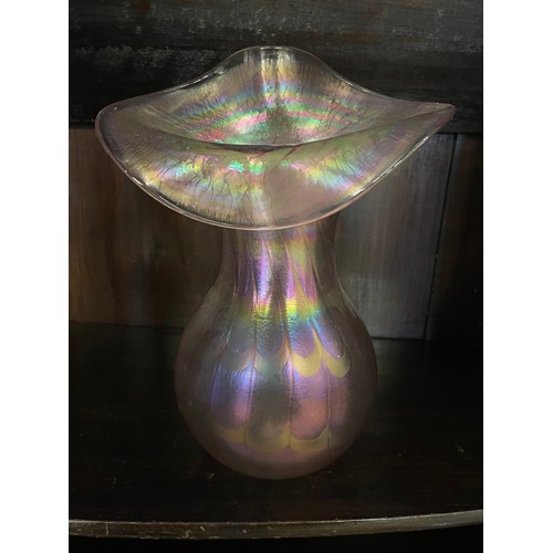 259 - Large Signed  By John Ditchfield Glass form Iridescent Vase