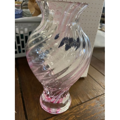 263 - Vintage Caithness Twist Glass Vase