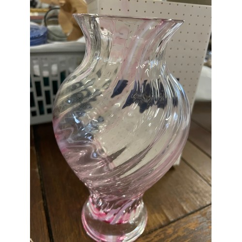 263 - Vintage Caithness Twist Glass Vase