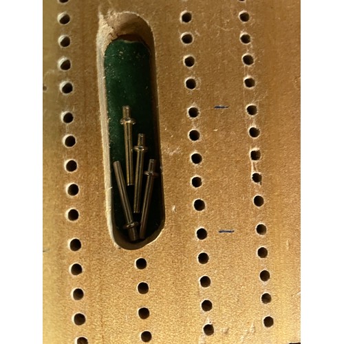 196 - Vintage Maple Cribbage Board