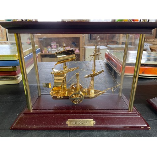 300 - 24k Gold Plated Display Of The HMS Liverpool 1828