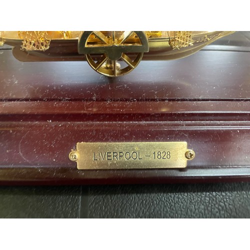 300 - 24k Gold Plated Display Of The HMS Liverpool 1828