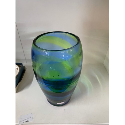 302 - Stevens & Williams Rainbow Glass Vase c1930