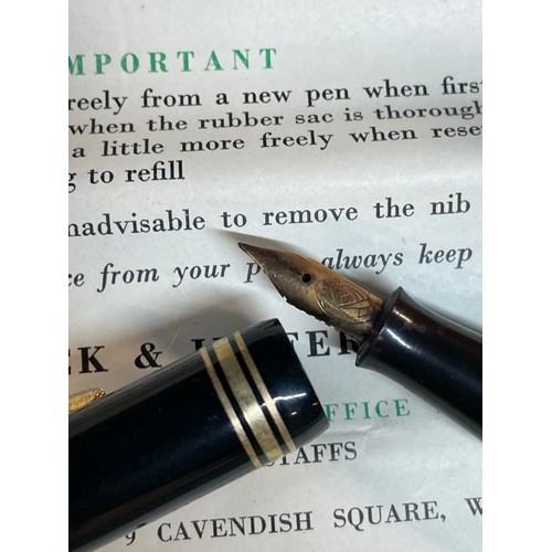 306 - Kenrick & Jefferson Super Pen Fountain Pen With 14k Gold Nib & Paperwork