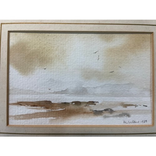 317 - Ken Lockhead Water colour  'Solitary Shore' 1989