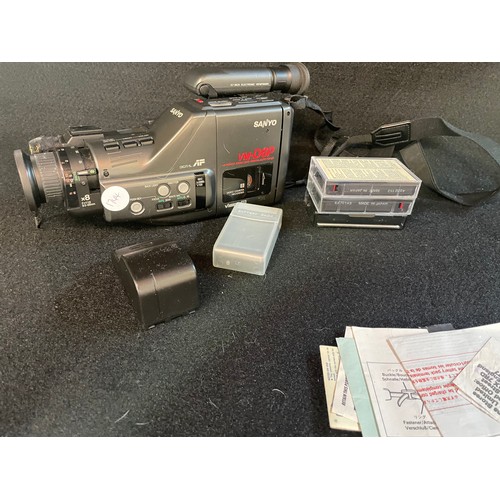 11 - Vintage Sanyo Camcorder With Accessories