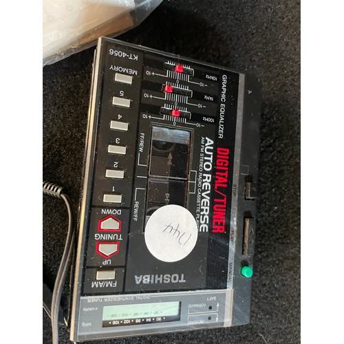 12 - Toshiba KT-4056 Portable Cassette Player With Instuctions.